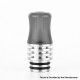 Authentic Reewape T2 510 Drip Tip Mouthpiece Kit for Atomizers - Grey, 1 Stainless Steel Base + 4 Resin Mouthpieces