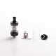 Authentic Vaporesso GTX 18 MTL / DTL Sub Ohm Tank Clearomizer - Black, SS + Glass, 3ml, 0.8ohm / 1.2ohm, 22mm Diameter