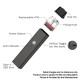 [Ships from Bonded Warehouse] Authentic Vaporesso XROS 11/16W 800mAh Pod System Kit - Grey, 2.0ml, 0.8 / 1.2ohm Mesh Coil