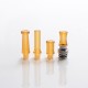 Authentic Reewape T1 510 Drip Tip Mouthpiece Kit for Vape Atomizers - Yellow, 1 Stainless Steel Base + 4 Resin Mouthpieces