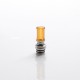 Authentic Reewape T1 510 Drip Tip Mouthpiece Kit for Vape Atomizers - Yellow, 1 Stainless Steel Base + 4 Resin Mouthpieces