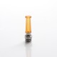 Authentic Reewape T1 510 Drip Tip Mouthpiece Kit for Vape Atomizers - Yellow, 1 Stainless Steel Base + 4 Resin Mouthpieces