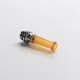 Authentic Reewape T1 510 Drip Tip Mouthpiece Kit for Vape Atomizers - Yellow, 1 Stainless Steel Base + 4 Resin Mouthpieces