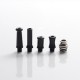 Authentic Reewape T1 510 Drip Tip Mouthpiece Kit for Vape Atomizers - Black, 1 Stainless Steel Base + 4 Resin Mouthpieces