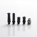 Authentic Reewape T1 510 Drip Tip Mouthpiece Kit for Atomizers - Black, 1 Stainless Steel Base + 4 Resin Mouthpieces