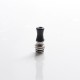 Authentic Reewape T1 510 Drip Tip Mouthpiece Kit for Vape Atomizers - Black, 1 Stainless Steel Base + 4 Resin Mouthpieces