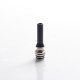 Authentic Reewape T1 510 Drip Tip Mouthpiece Kit for Vape Atomizers - Black, 1 Stainless Steel Base + 4 Resin Mouthpieces