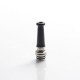 Authentic Reewape T1 510 Drip Tip Mouthpiece Kit for Vape Atomizers - Black, 1 Stainless Steel Base + 4 Resin Mouthpieces