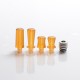 Authentic Reewape T2 510 Drip Tip Mouthpiece Kit for Vape Atomizers - Yellow, 1 Stainless Steel Base + 4 Resin Mouthpieces