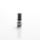 Authentic Reewape T1 510 Drip Tip Mouthpiece Kit for Vape Atomizers - Black, 1 Stainless Steel Base + 4 Resin Mouthpieces