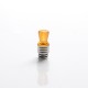 Authentic Reewape T2 510 Drip Tip Mouthpiece Kit for Vape Atomizers - Yellow, 1 Stainless Steel Base + 4 Resin Mouthpieces