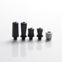 Authentic Reewape T2 510 Drip Tip Mouthpiece Kit for Atomizers - Black, 1 Stainless Steel Base + 4 Resin Mouthpieces