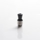 Authentic Reewape T2 510 Drip Tip Mouthpiece Kit for Vape Atomizers - Black, 1 Stainless Steel Base + 4 Resin Mouthpieces