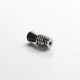 Authentic Reewape T2 510 Drip Tip Mouthpiece Kit for Vape Atomizers - Black, 1 Stainless Steel Base + 4 Resin Mouthpieces