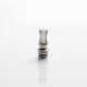 Authentic Reewape T1 510 Drip Tip Mouthpiece Kit for Vape Atomizers - Grey, 1 Stainless Steel Base + 4 Resin Mouthpieces