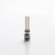 Authentic Reewape T1 510 Drip Tip Mouthpiece Kit for Vape Atomizers - Grey, 1 Stainless Steel Base + 4 Resin Mouthpieces