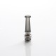 Authentic Reewape T1 510 Drip Tip Mouthpiece Kit for Vape Atomizers - Grey, 1 Stainless Steel Base + 4 Resin Mouthpieces