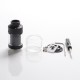 Authentic Hellvape Dead Rabbit V2 RTA Rebuildable Tank Vape Atomizer - Full Black, Stainless Steel, 2ml / 5ml, 25mm Diameter