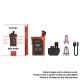 Authentic SMOKTech SMOK Mag 40W 1300mAh VW Pod System Starter Kit - Matte Red, 1~40W, 3.0ml, 0.4 / 0.8ohm