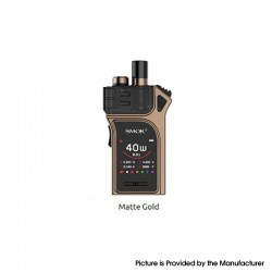 Authentic SMOKTech SMOK Mag 40W 1300mAh VW Pod System Starter Kit - Matte Gold, 1~40W, 3.0ml, 0.4 / 0.8ohm