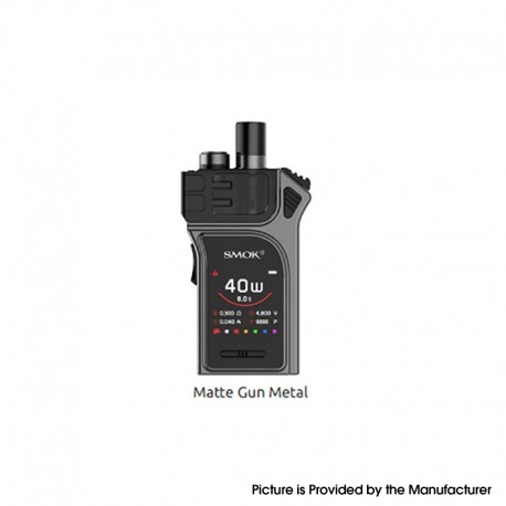 Authentic SMOKTech SMOK Mag 40W 1300mAh VW Pod System Starter Kit - Matte Gun Metal, 1~40W, 3.0ml, 0.4 / 0.8ohm