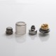 Authentic GAS Mods Kree 24 RTA Rebuildable Tank Vape Atomizer w/ 4 Airflow Inserts - Gray, SS + PMMA, 5.5ml, 24mm Diameter