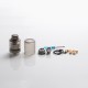 Authentic GAS Mods Kree 24 RTA Rebuildable Tank Vape Atomizer w/ 4 Airflow Inserts - Gray, SS + PMMA, 5.5ml, 24mm Diameter