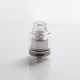 Authentic GAS Mods Kree 24 RTA Rebuildable Tank Vape Atomizer w/ 4 Airflow Inserts - Silver, SS + Glass, 5.5ml, 24mm Diameter