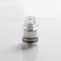 Authentic GAS Mods Kree 24 RTA Rebuildable Tank Atomizer w/ 4 Airflow Inserts - Silver, SS + Glass, 5.5ml, 24mm Diameter