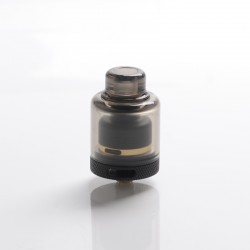 Authentic GAS Mods Kree 24 RTA Rebuildable Tank Atomizer w/ 4 Airflow Inserts - Black, SS + PMMA, 5.5ml, 24mm Diameter