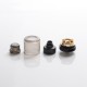 Authentic GAS Mods Kree 24 RTA Rebuildable Tank Vape Atomizer w/ 4 Airflow Inserts - Black, SS + PMMA, 5.5ml, 24mm Diameter