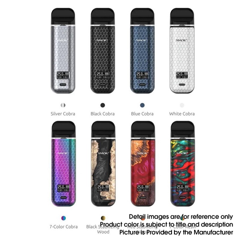Buy Authentic SMOK Novo X 25W 800mAh VW Pod System Silver Cobra Kit