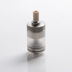 Authentic BP Mods Pioneer MTL / DL RTA Rebuildable Tank Atomizer - Silver, Stainless Steel + PC, 3.7ml, 22mm Diameter