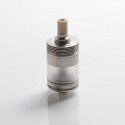 Authentic BP Mods Pioneer MTL / DL RTA Rebuildable Tank Atomizer - Silver, Stainless Steel + PC, 3.7ml, 22mm Diameter