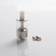 Dvarw MTL FL Facelift Style RTA Rebuildable Tank Vape Atomizer w/ 5 x Single Coil Inserts - Silver, 5ml, SS, 22mm Diameter