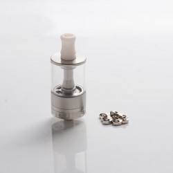 Dvarw MTL FL Facelift Style RTA Rebuildable Tank Vape Atomizer w/ 5 x Inserts - Silver, 5ml, SS, 22mm Diameter