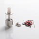 Dvarw MTL FL Facelift Style RTA Rebuildable Tank Vape Atomizer w/ 5 x Single Coil Inserts - Silver, 5ml, SS, 22mm Diameter