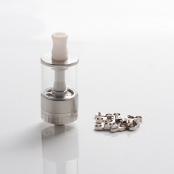 Dvarw MTL FL Facelift Style RTA Rebuildable Tank Atomizer w/ 11 x Air Inserts - Silver, 5ml, SS, 22mm Diameter