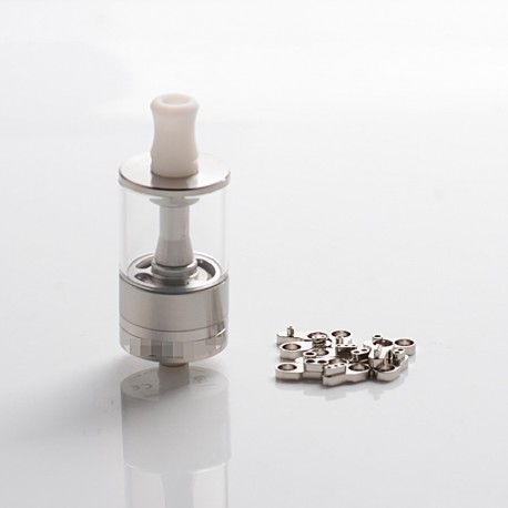 Dvarw MTL FL Facelift Style RTA Rebuildable Tank Atomizer w/ 11 x Air Inserts - Silver, 5ml, SS, 22mm Diameter