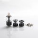 Dvarw MTL FL Facelift Style RTA Atomizer w/ 11 x Air Inserts + 2 x Spare Tanks - Black, 2ml / 3.5ml / 5ml, 22mm Dia