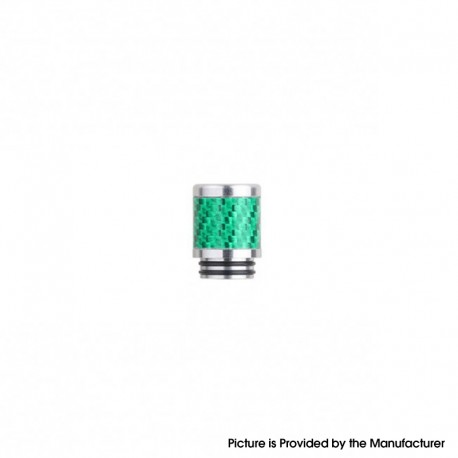 Authentic Reewape AS315 810 Drip Tip for RDA / RTA / RDTA / Sub Ohm Tank Atomizer - Green, SS + Carbon Fiber, 22mm