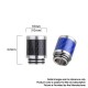 Authentic Reewape AS315 810 Drip Tip for RDA / RTA / RDTA / Sub Ohm Tank Atomizer - Blue, SS + Carbon Fiber, 22mm