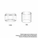 Authentic Damn Wotan Atomizer Replacement Straight Glass Tank Tube - Transparent, 2.0ml