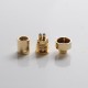 Authentic Reewape RUOK Replacement RBA Coil Head with 510 Connector Adapter for Voopoo VINCI / VINCI X Pod System Kit - Gold