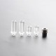 Authentic Reewape T2 510 Drip Tip Mouthpiece Kit for Vape Atomizers - Clear, 1 Stainless Steel Base + 4 Resin Mouthpieces