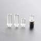 Authentic Reewape T2 510 Drip Tip Mouthpiece Kit for Vape Atomizers - Clear, 1 Stainless Steel Base + 4 Resin Mouthpieces