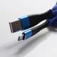 Authentic Kumiho K2 Zn-alloy Fast Charge Sync Micro-USB Cable for Android Cell Phone / Tablet PC - Blue (100cm)