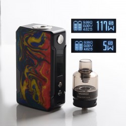 Authentic VOOPOO Drag Mini 117W 4400mAh VW Mod Starter Kit w/ PnP Tank - B-Coral, 4.5ml, 5~117W (Refresh Standard Edition)