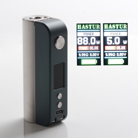 Authentic Cthulhu Hastur 88W TC VW Variable Wattage Box Mod - Mid-Night Green, 5~88W, 200~600'F, 1 x 18650, Atom Chip