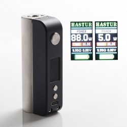 Authentic Cthulhu Hastur 88W TC VW Variable Wattage Box Mod - Black, 5~88W, 200~600'F, 1 x 18650, Atom Chip